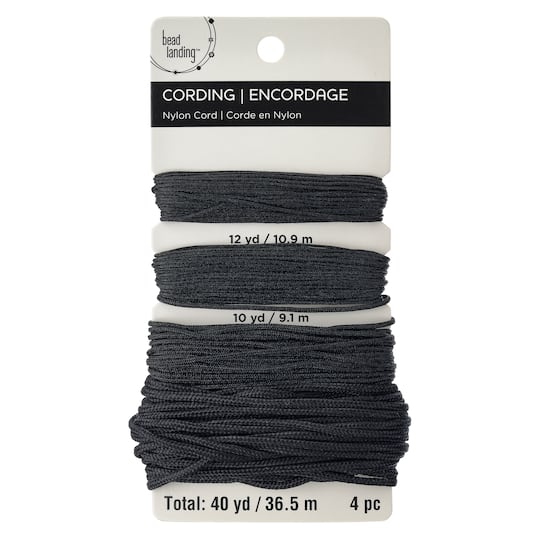 6 Pack: Black Mix Nylon Cord by Bead Landing™